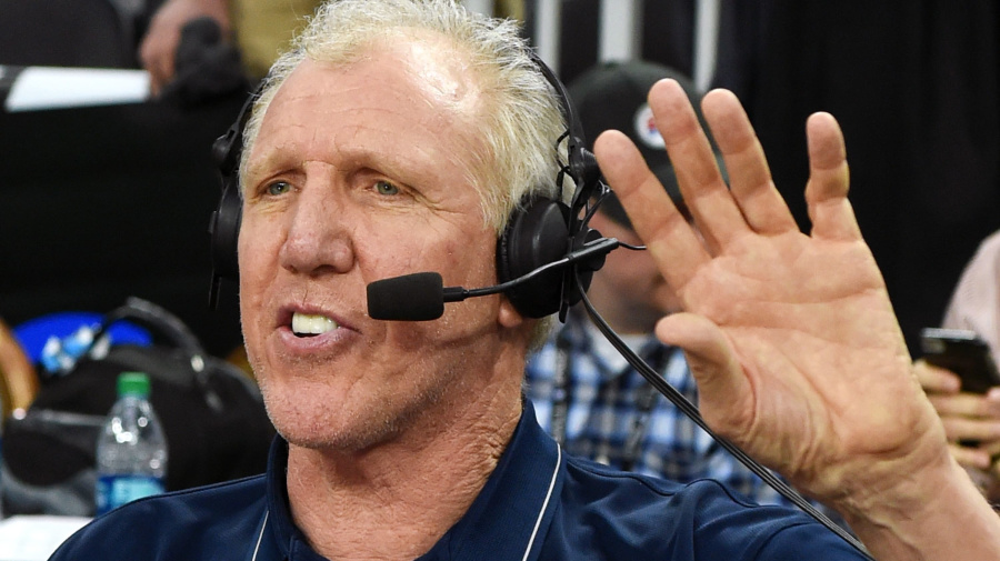 Getty Images - LAS VEGAS, NV - MARCH 09:  Sportscaster and former NBA player Bill Walton broadcasts after a quarterfinal game of the Pac-12 Basketball Tournament between the USC Trojans and the UCLA Bruins at T-Mobile Arena on March 9, 2017 in Las Vegas, Nevada. UCLA won 76-74.  (Photo by Ethan Miller/Getty Images)