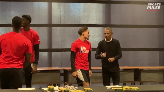 Zion Williamson and Trae Young starstruck meeting Barack Obama