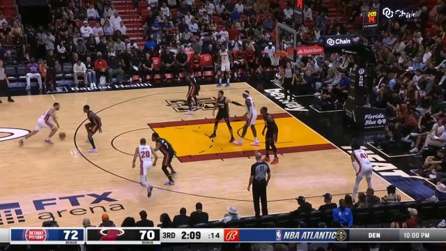 Cory Joseph with an and one vs the Miami Heat