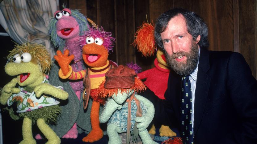 American film & televison director and puppeteer Jim Henson (1936 - 1990) poses with several of his Fraggle Rock muppets, 1983. (Photo by Ann Clifford/DMI/The LIFE Picture Collection via Getty Images)