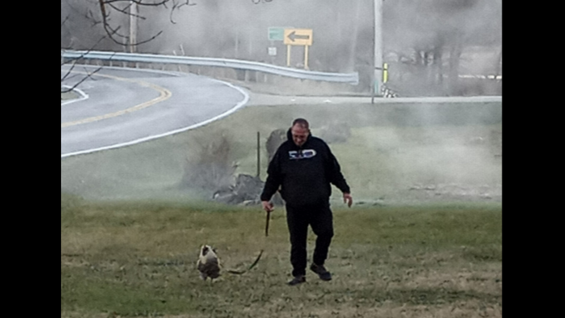 Man seen walking rooster on a leash in Ohio becomes overnight social media celeb..