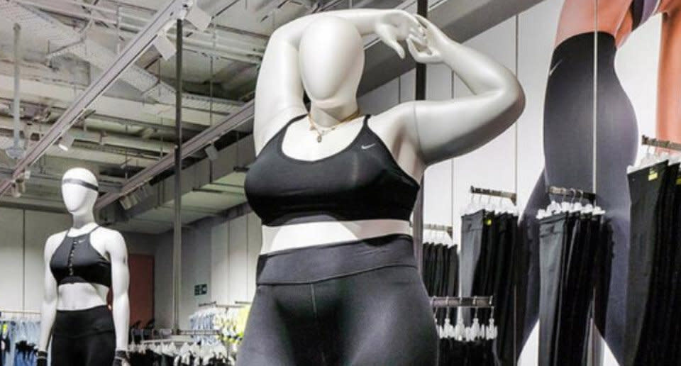 Nike plus size mannequins mixed reactions