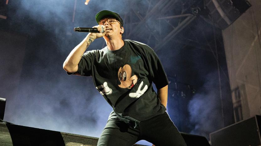 QUEBEC CITY, QUEBEC - JULY 12: Rapper Logic performs on Day 9 of 2019 Festival D'été Quebec at Plains of Abraham on July 12, 2019 in Quebec City, Canada. (Photo by Scott Legato/Getty Images)