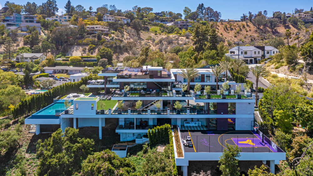 Inside a $44 Million LA Mansion With a Kobe Bryant Themed Basketball