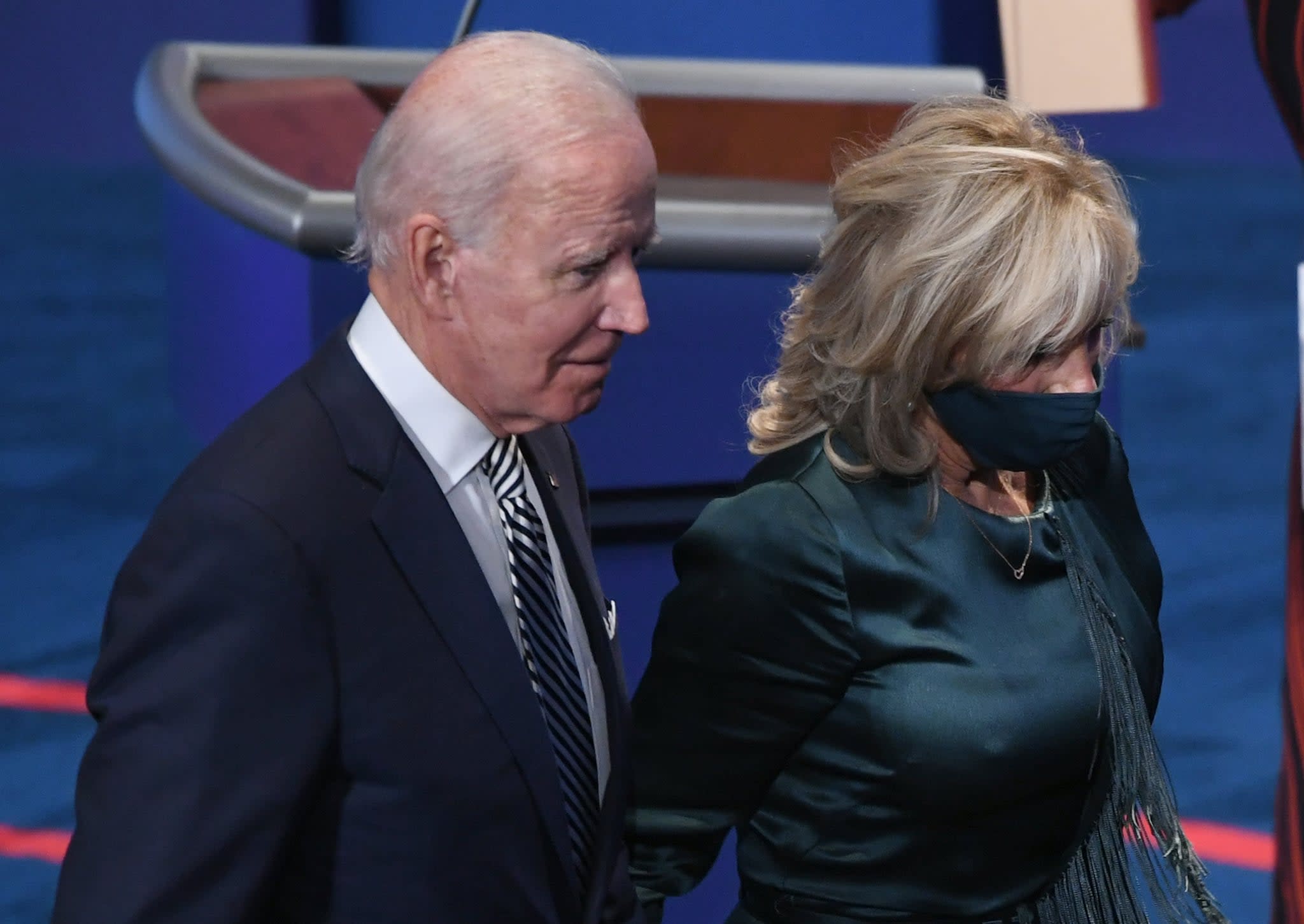 View Jill Biden Debate Dress Floral Background