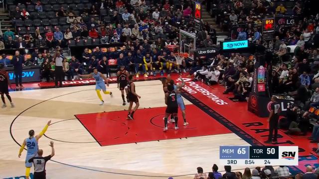 Ja Morant with a deep 3 vs the Toronto Raptors