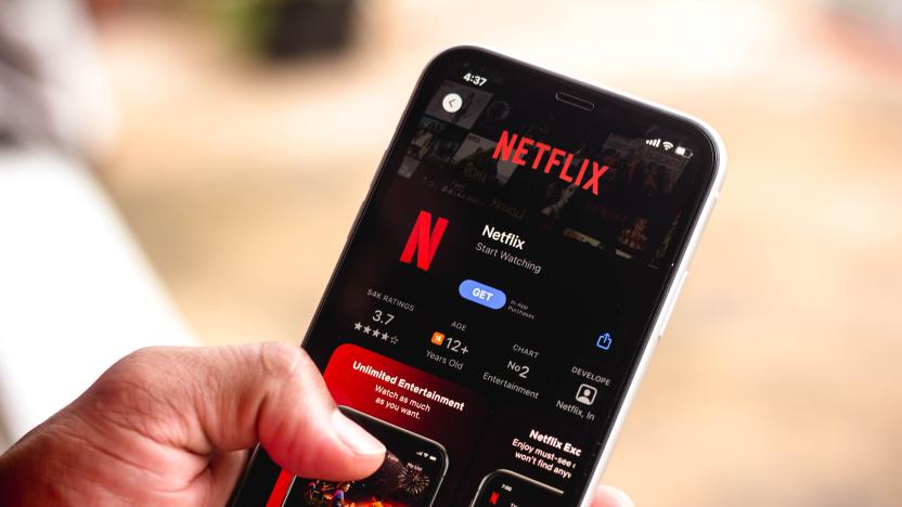 BRAZIL - 2021/03/16: In this photo illustration the Netflix logo in App Store seen displayed on a smartphone screen. (Photo Illustration by Rafael Henrique/SOPA Images/LightRocket via Getty Images)