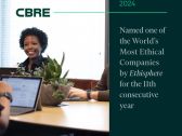 CBRE Named as One of the 2024 World's Most Ethical Companies for 11th Consecutive Year