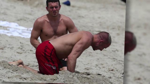 Georges St-Pierre Takes His Torn ACL to the Beach