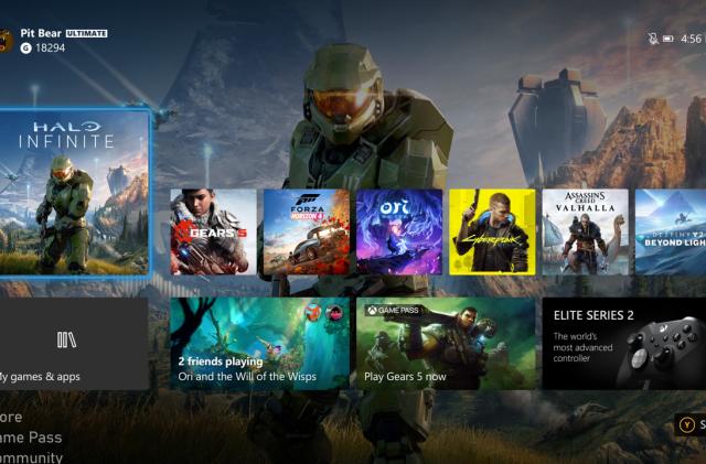 Xbox user interface redesign