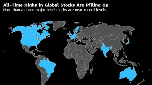 (Bloomberg) -- European stocks hovered near record highs amid optimism about earnings growth and potential interest-rate cuts.Most Read from BloombergIran State TV Says ‘No Sign of Life’ at Helicopter Crash SiteSpeedier Wall Street Trades Are Putting Global Finance On EdgeJamie Dimon Says Succession at JPMorgan Is ‘Well on the Way’Hims Debuts $199 Weight-Loss Shots at 85% Discount to WegovyOne of the Last Big Bears on Wall Street Turns Bullish on US StocksThe Stoxx Europe 600 was up 0.2% by the