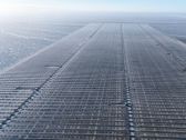 A 120MW PV plant utilizing TrinaTracker's Vanguard 2P in Gobi desert connected to grid