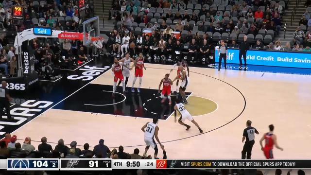 Tre Jones with a 2-pointer vs the Washington Wizards