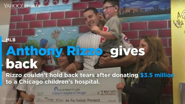 Anthony Rizzo's foundation donates $3.5 million to Chicago hospital