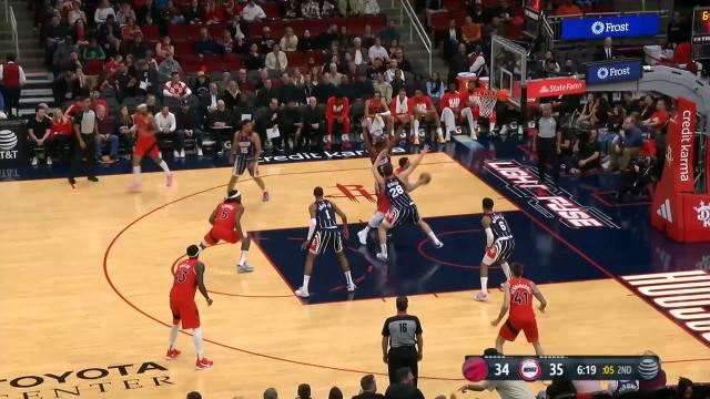 Precious Achiuwa with a dunk vs the Houston Rockets