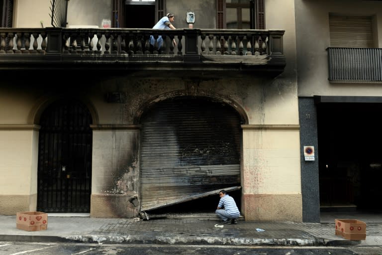 Barcelona suffered much vandalism during the night (AFP Photo/Josep LAGO)