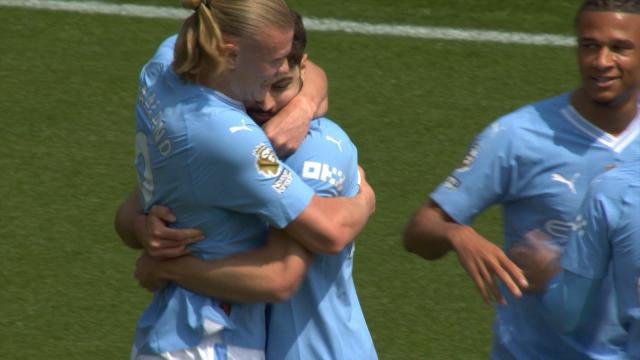 Gvardiol tucks away Man City's opener v. Fulham