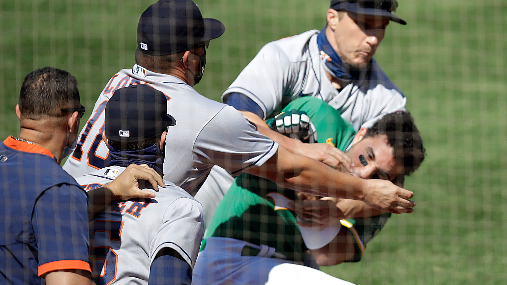 Bench-clearing confrontation over simmering Astros-Dodgers feud leads to  suspensions