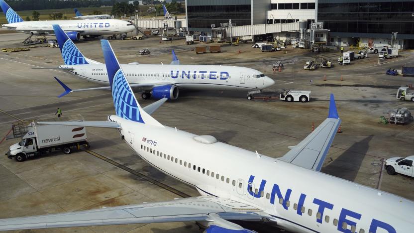 A United Airlines plane is pushed from the gate at George Bush Intercontinental Airport Friday, Aug. 11, 2023, in Houston. (AP Photo/David J. Phillip)