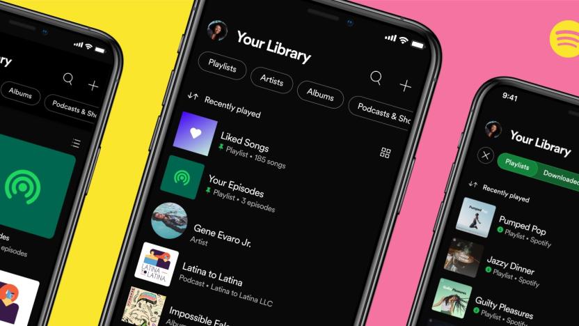 Spotify Your Library redesign