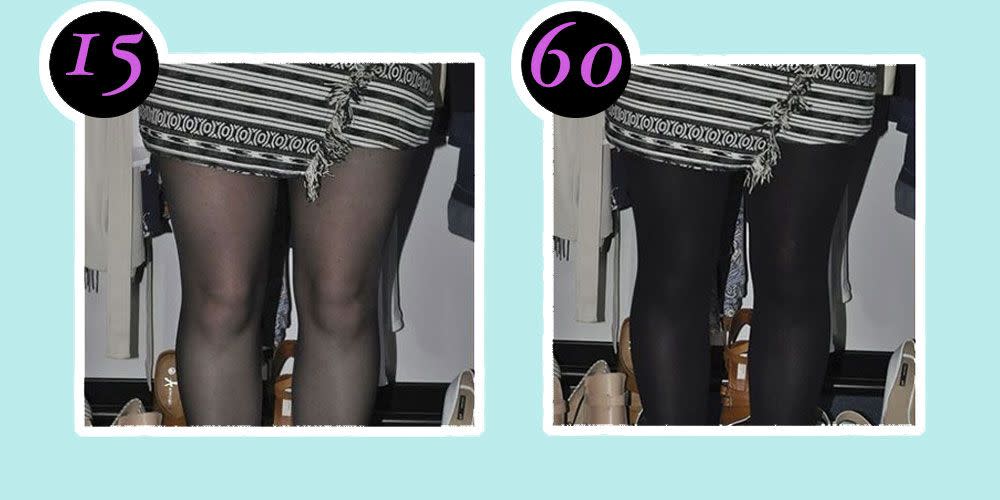 Denier tights guide what 'denier' means and how each number looks