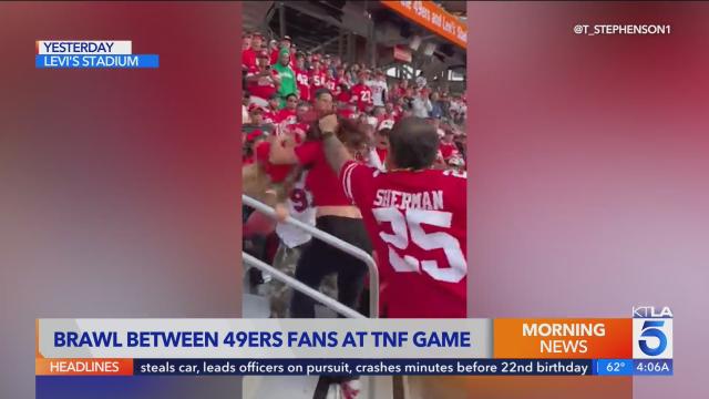 Video shows massive fan brawl at 49ers game