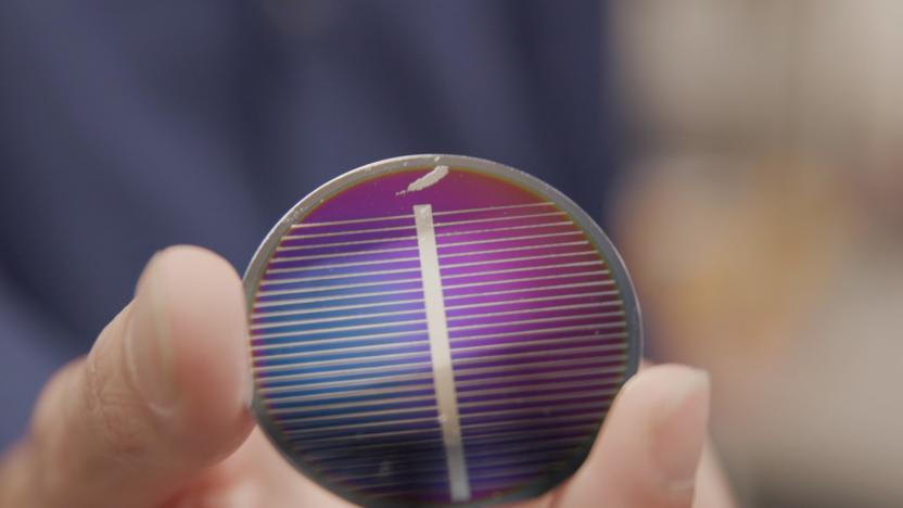 Blue Origin solar cell made from simulated Moon soil