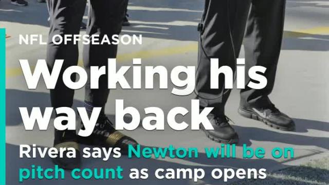 Panthers coach Ron Rivera says QB Cam Newton will be on pitch count as training camp opens