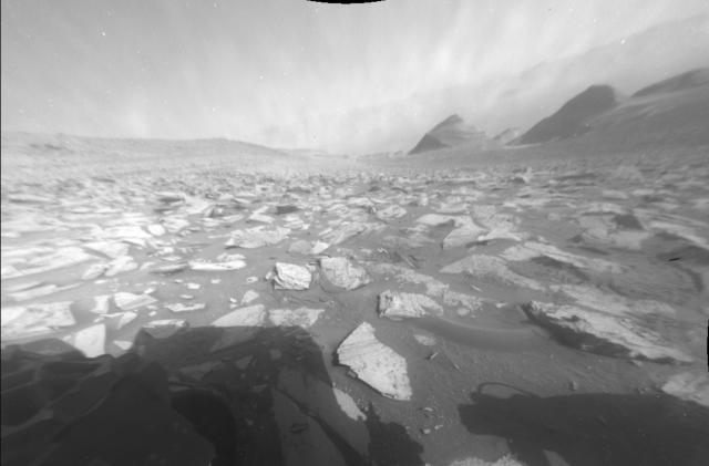 A still from Curiosity's recording of a Martian day