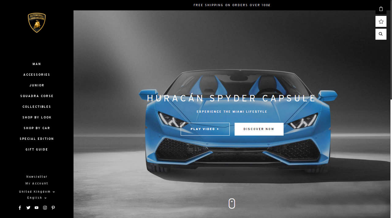 Automobili Lamborghini Online Store  : The Complete List Of Stores And Official Lamborghini Stores Worldwide Where Original Lamborghini Products Are Found.