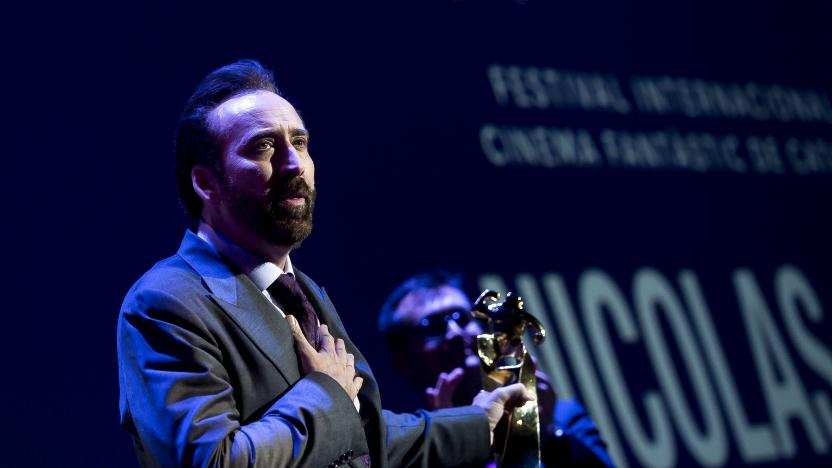 SITGES, SPAIN - OCTOBER 06: Nicholas Cage receives the Honorific Award at Sitges Film Festival on October on October 6, 2018 in Sitges, Spain. (Photo by Samuel de Roman/Getty Images)