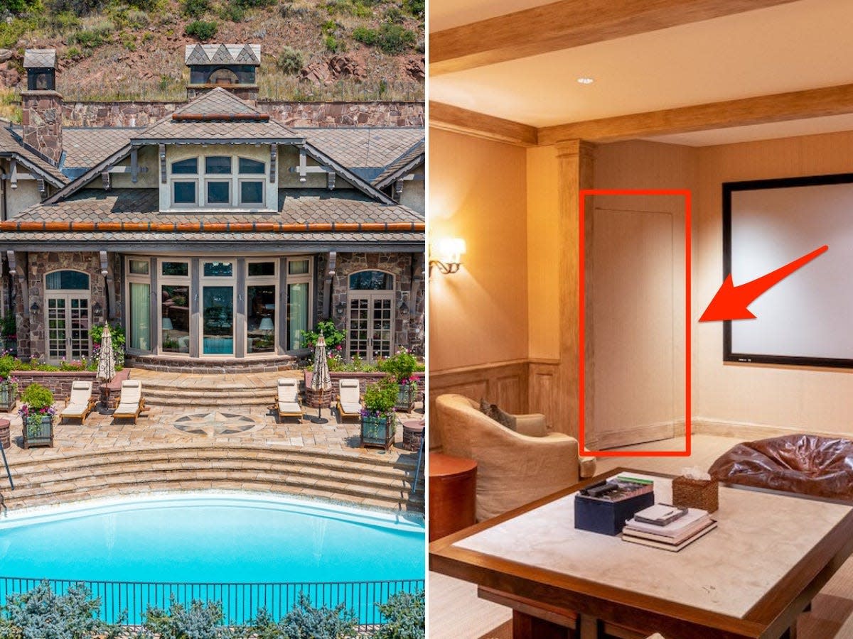 A $44.5 million mansion in Aspen has a secret bedroom and passageway built for t..