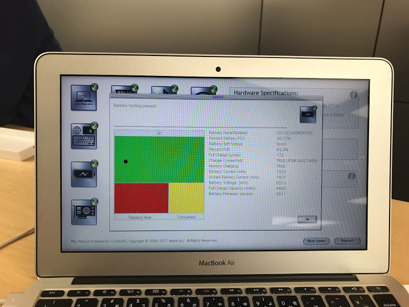 駆動時間は28 増 5年使ったmacbook Airをバッテリー交換で延命 旅人目線のデジタルレポ 中山智 Engadget 日本版
