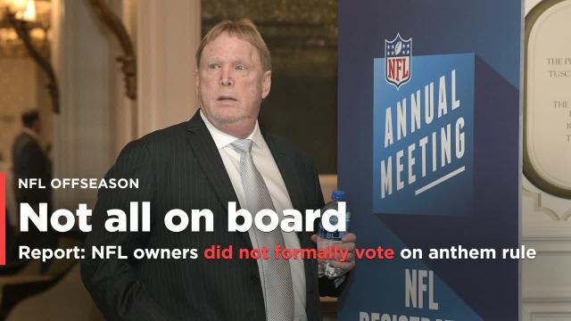 Report: NFL owners did not formally vote on anthem rule