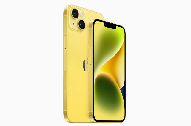 Apple iPhone 14 in yellow