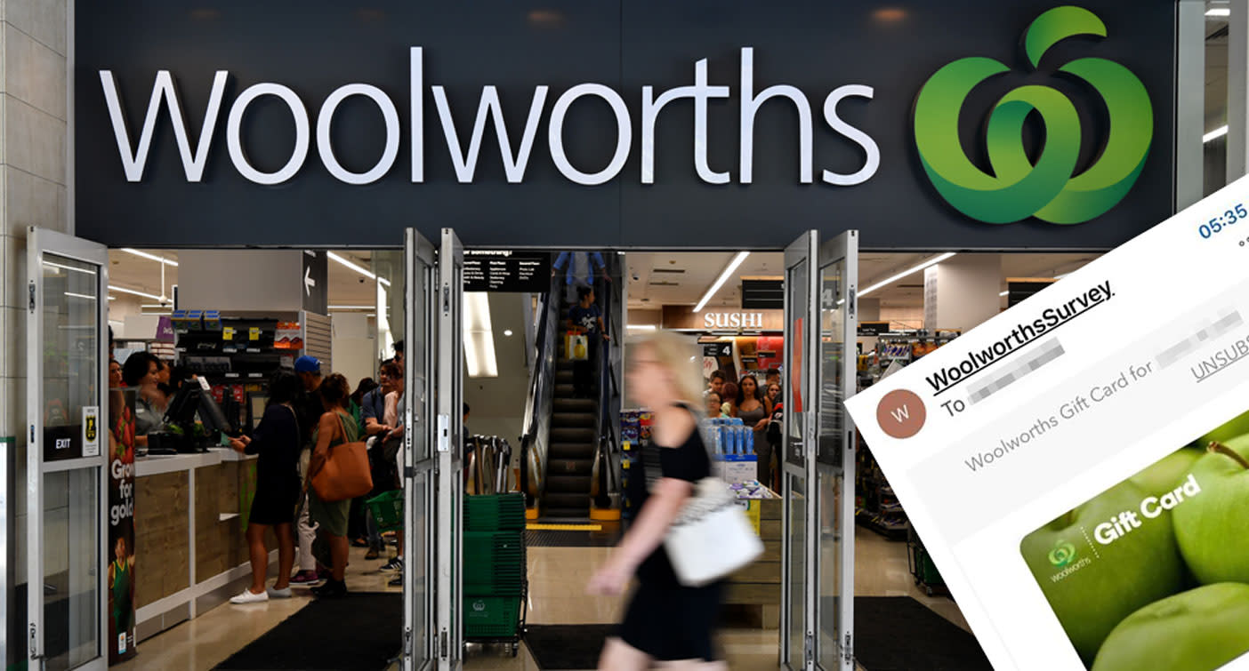 Woolworths gift card scam email reported to ACCC Scamwatch