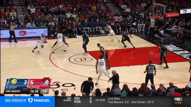 Jalen Smith with a dunk vs the Portland Trail Blazers