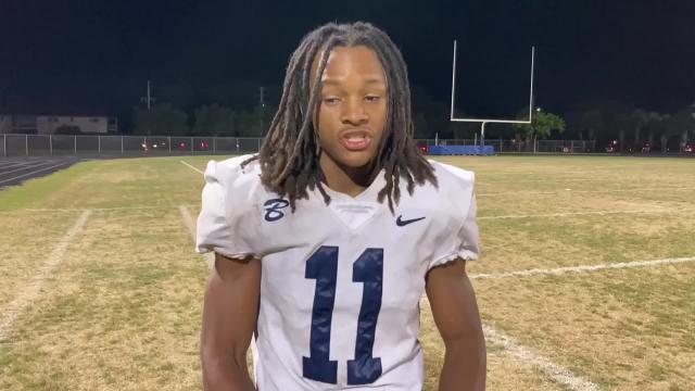 Benjamin’s Jacob Cosby-Mosley and Darrell Sweeting recap game changing play for 20-18 win at Palm Beach Gardens