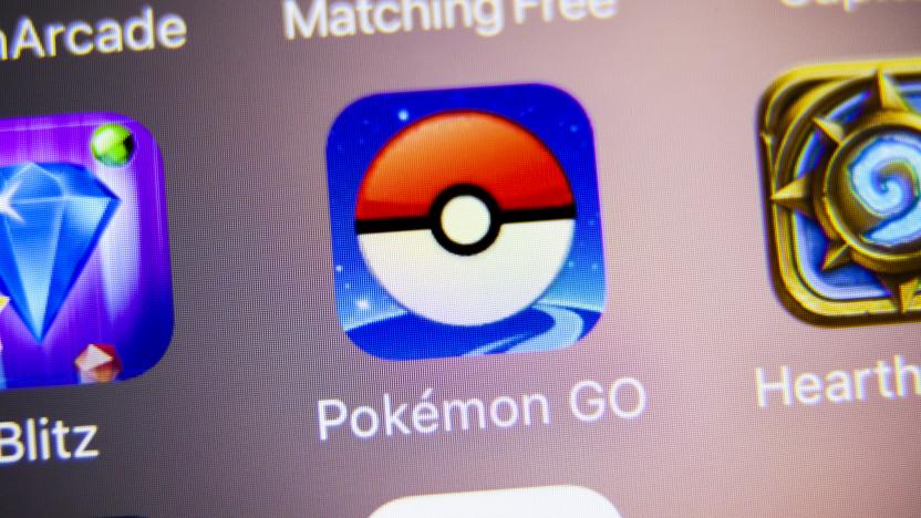 La Habra, United States - July 12, 2016: Macro closeup image of pokemon go game app icon among other icons on an iphone smartphone device. Pokemon Go is a popular virtual reality game for mobile devices.