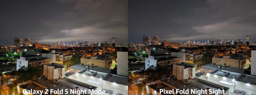 Samsung Galaxy Z Fold 5 camera image with night mode 