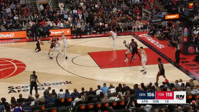 Fred VanVleet with a deep 3 vs the Denver Nuggets