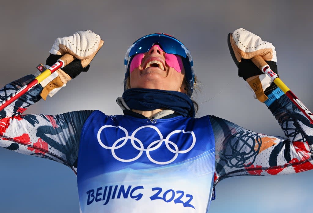 Norway's Therese Johaug wins first gold medal of 2022 Winter Olympics in  15km skiathlon