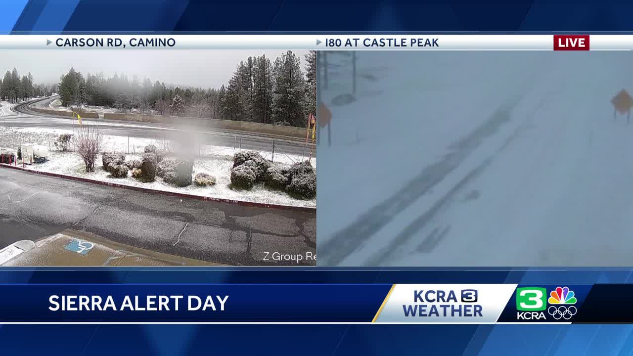 California Snow Impacts | I-80 shut down for hours, lower elevations get  snowfall