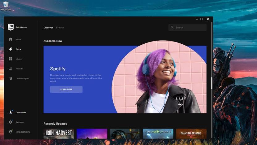 Spotify Epic Games Store