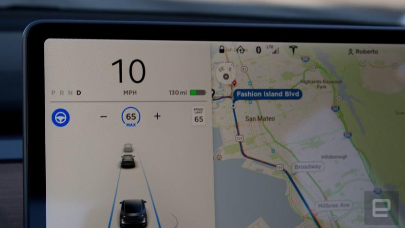 Tesla Model 3 navigation with Autopilot