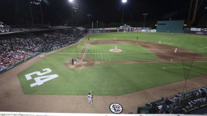 Associated Press - Rickwood Field is seen in a general view during a baseball game between the St. Louis Cardinals and the San Francisco Giants Thursday, June 20, 2024, in Birmingham, Ala. (AP Photo/Vasha Hunt)