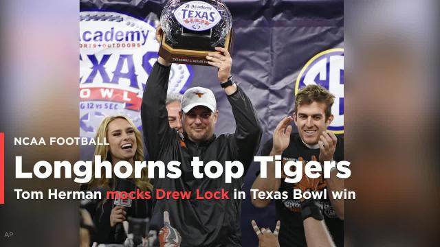Tom Herman appears to mock Missouri QB Drew Lock in Texas Bowl win