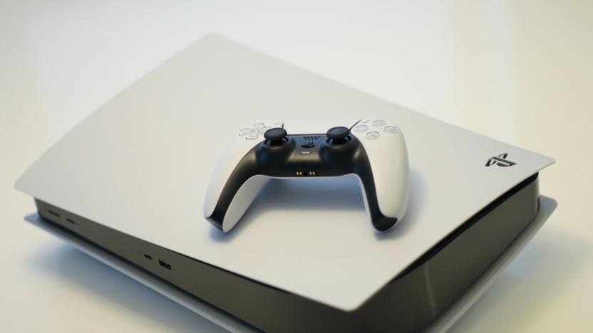 A PS5 and controller.