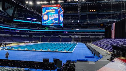 Yahoo Sports - In a bold, grandiose ploy to expand the reach of swimming, the 70,000-seat home of the Indianapolis Colts has been transformed from a football field into the world’s biggest aquatic