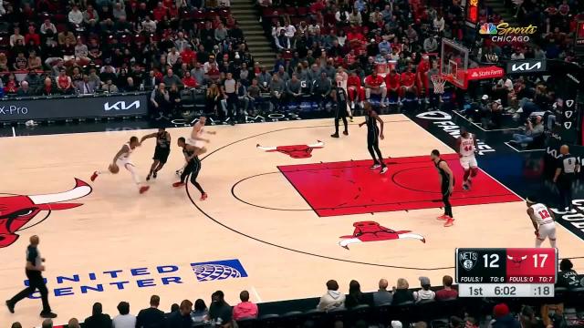 Patrick Williams with a dunk vs the Brooklyn Nets